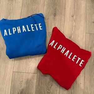 BUNDLE Alphalete Red and Blue hoodie